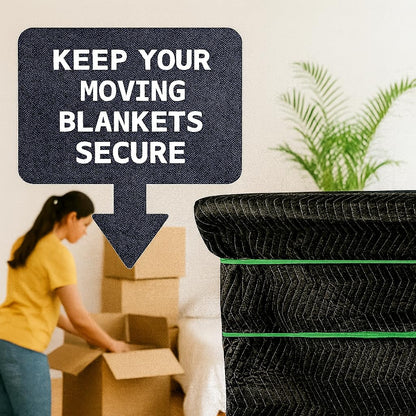 96 Pack Moving Bands & Moving Blankets (96 Count)