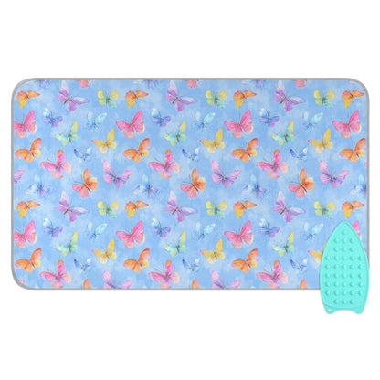 Ironing Mat Portable Ironing Pad Blanket with Silicone Iron Rest for Table Top Travel Heat Resistant Double