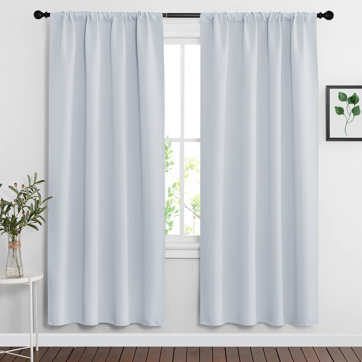 Curtains for Bedroom Living Room Nursery Office 72 inches Long (2 Count)