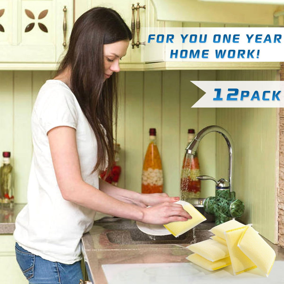 All Purpose Non Scratch Sponges (12 Count)