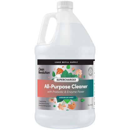 SuperCharged All Purpose Cleaner Refill with Smart Probiotic + Enzyme Complex (128 Fl Oz)