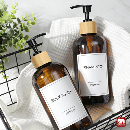 Amber Glass Soap Dispenser (2 Count)