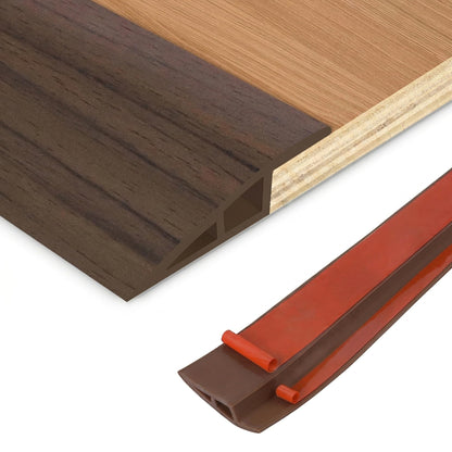 Floor Transition Strip Vinyl Door Threshold Ramp Self Adhesive Carpet Edging Strip Doorway Edge Trim (6.6 Foot)