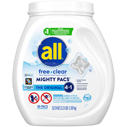 Unit Dose Laundry Detergent Pacs (80 Count)
