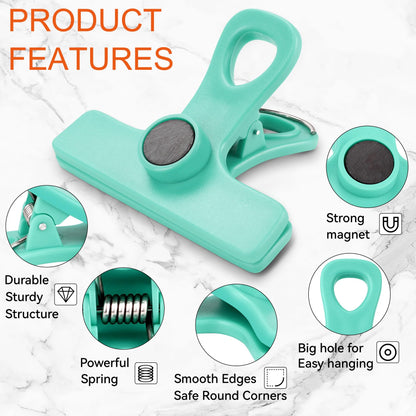 Chip Clips Magnetic Bag Clips with Air Tight Seal for Food Storage (8 Count)