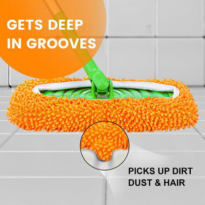 6Pcs Reusable Microfiber Mop Pads Compatible with Sweeper Mop (6 Count)