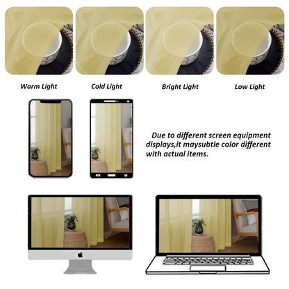 Mustard Yellow Sheer Valances for Windows (2 Count)