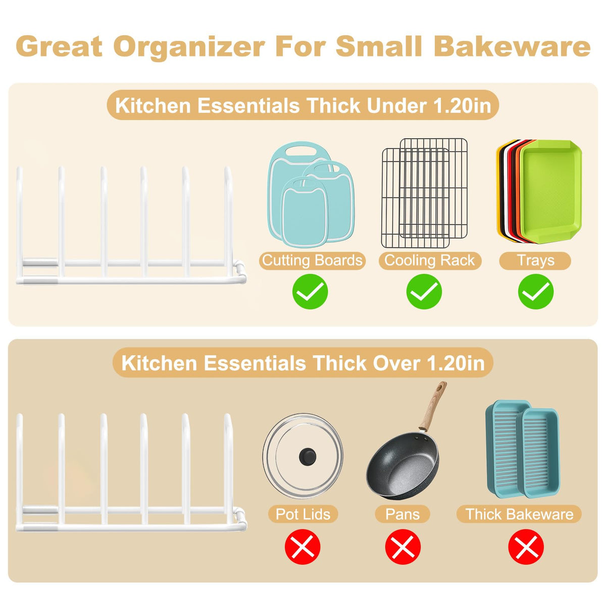 Cutting Board Organizer Storage (2 Count)