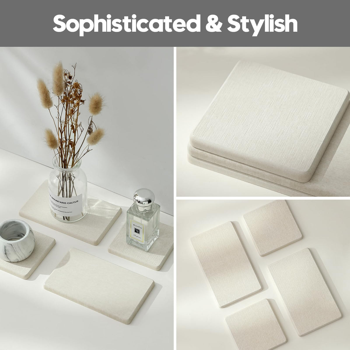 4PCS Bathroom Sink Vanity Trays (4 Count)
