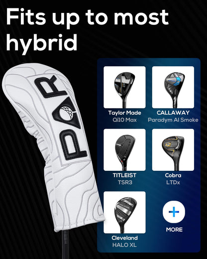 Set of 4pcs Golf Club Headcover Full Set Driver Fairway Hybrid Headcover Leather Golf Club Head Covers