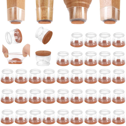 36 Pack Chair Leg Floor Protectors for Hardwood Floors (32 Count)