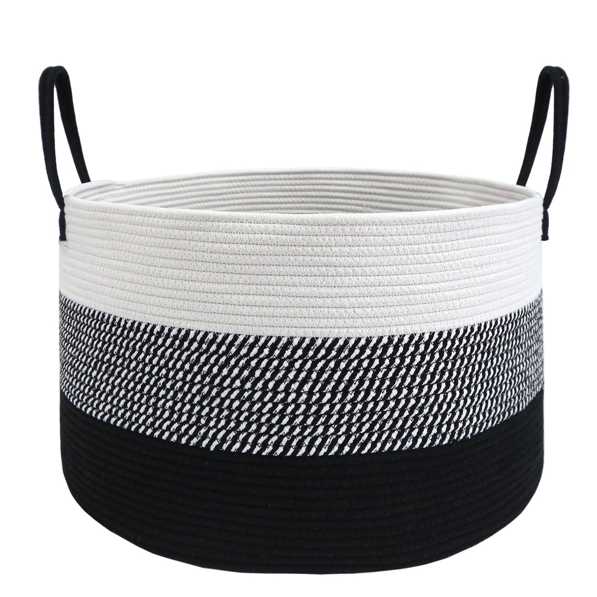 65L Extra Large Machine Washable Cotton Rope Blanket Basket