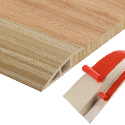 Floor Transition Strip Door Threshold 78" Floor Transition Reducer Trim on The Edges Threshold Strip Self Adhesive Suitable for Doorways