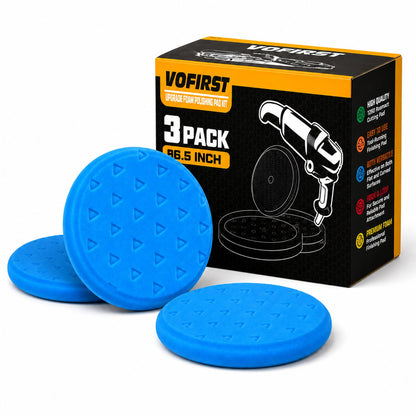 Polishing Pad 6.5 Inch 3 Pack Blue Foam Buffing Pads for Car Detailing (3 Count)