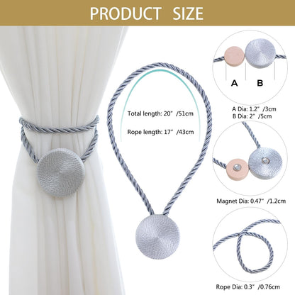 Magnetic Curtain Tiebacks (2 Count)