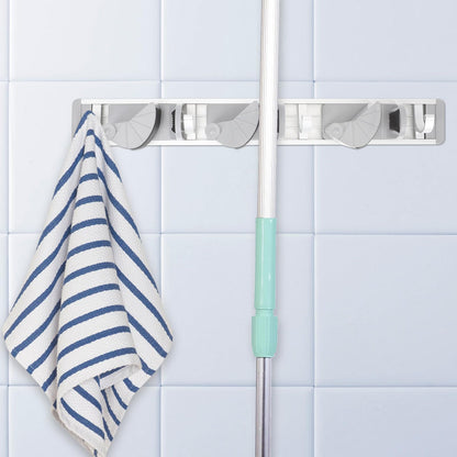 Space Aluminum Mop Hanging Hooks Rack