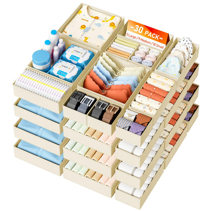 Drawer Organizer Clothes Storage (30 Count)