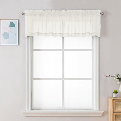 Ivory Sheer Valance for Windows (2 Count)