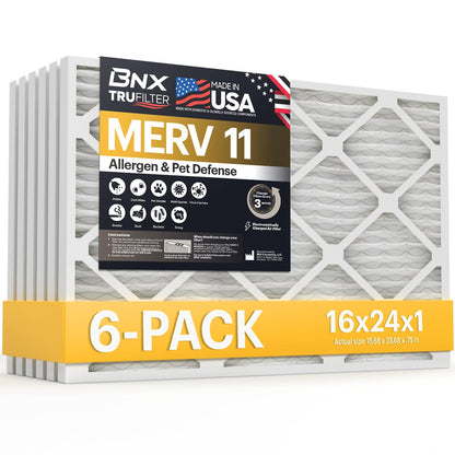 TruFilter 16x24x1 Air Filter MERV 11 (6 Count)