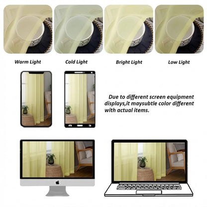 Short Sheer Curtains 30 inch Length 2 Panels (2 Count)