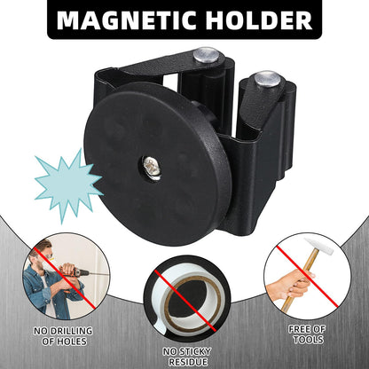 12 Pcs Magnetic Broom Holder Wall Mounted Anti Slip Rack (12 Count)