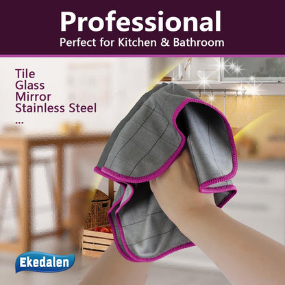 Microfiber Cleaning Cloth Lint Free Glass Polish (6 Count)