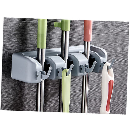 Multi use Mop Stand Hook Wall Mount Broom Holder Storage Broom Gripper for Home Kitchen Bathroom