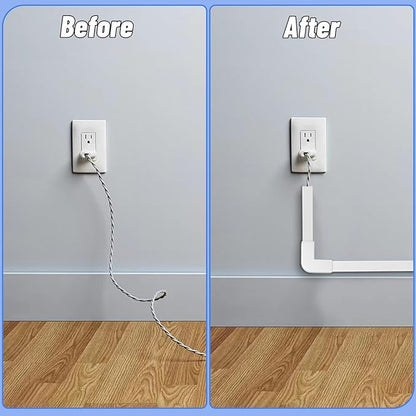 Cord Cover Raceway Kit, 628 in Cable Cover Channel, Paintable Cord Concealer System Cable Hider, Cord Wires, Hiding Wall Mount TV Powers Cords in Home Office, 40 X L15.7in X W0.95in X H0.55in