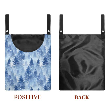 Winter Pine Forest Laundry Clothespin Bag Holds 100 Medium