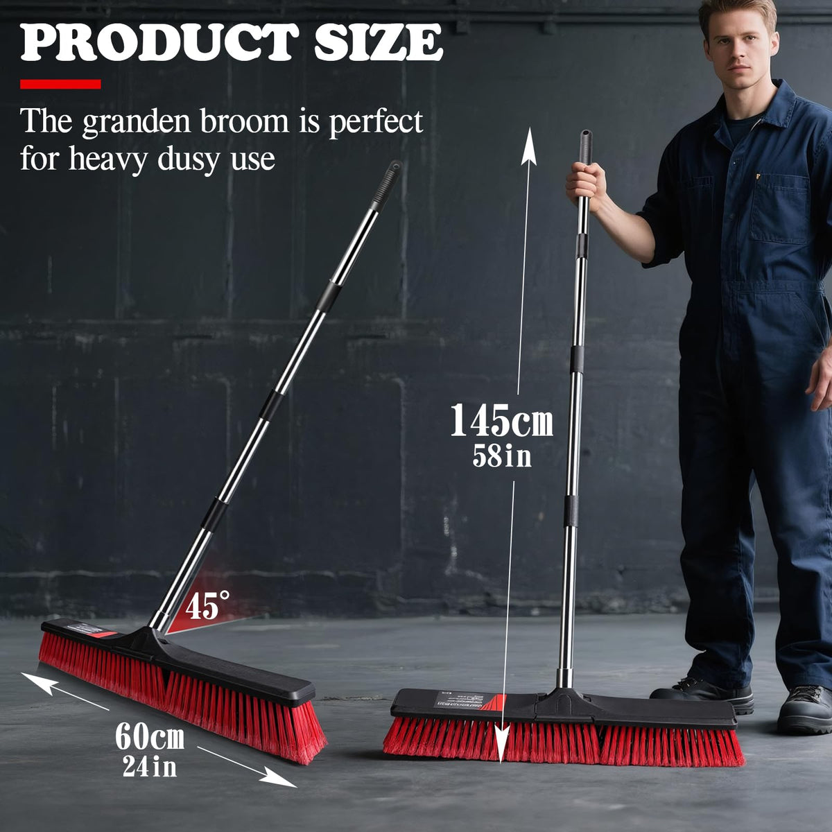 24" Push Broom Outdoor