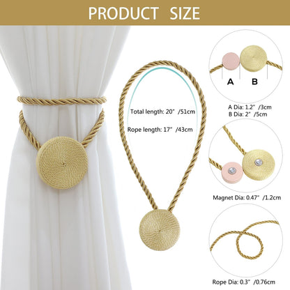 Magnetic Curtain Tiebacks (4 Count)