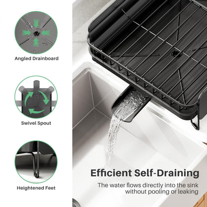 Large Expandable Dish Drying Rack for Kitchen Counter