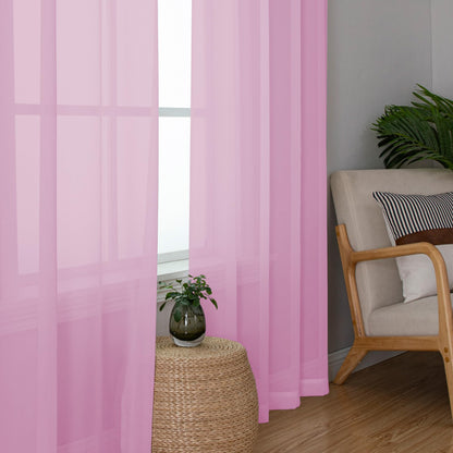 Sheer Pink Curtains 90 inches Long 2 Panels (2 Count)