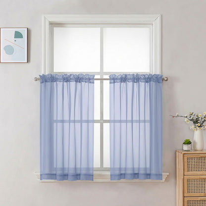 Sheer Curtains 36 inch Length 2 Panels Set (2 Count)