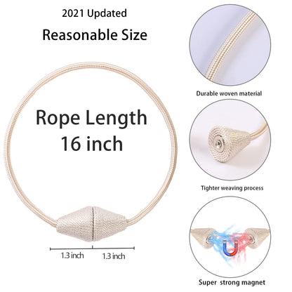 2 PCS Magnetic Curtain Tiebacks (2 Count)