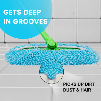 6Pcs Reusable Microfiber Mop Pads Compatible with Sweeper Mop (6 Count)
