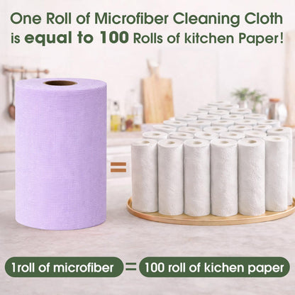 Microfiber Cleaning Cloth Roll (100 Count)