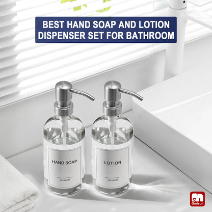 Glass Soap Dispenser with Pump (2 Count)