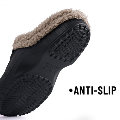 Fur Lined Clogs for Women & Men Fuzzy Slippers with Memory Foam