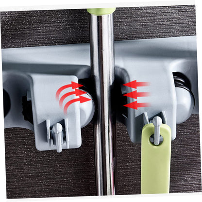 Buckle Mop Holder Wall Mount Broom Hanger Clip Dual