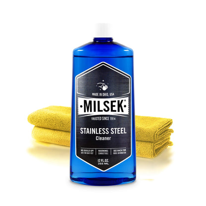 Stainless Steel Cleaner & Microfiber Cloth (12 Fl Oz)