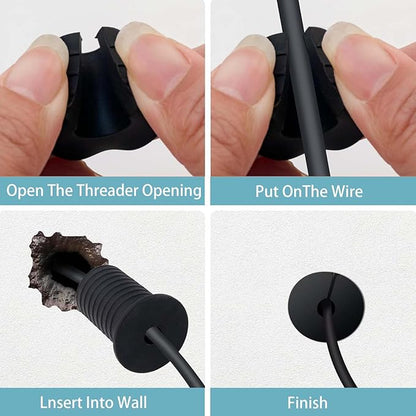 Starlink Cable Routing Kit,Cable Installation Kit,4* Grommets, 1" Spade Drill Bit,1" Strengthen Drill bit, 13" Cable Protective Sleeve,5/16" Drill Bit, 30 Wall Clamps Cable Installation Kit