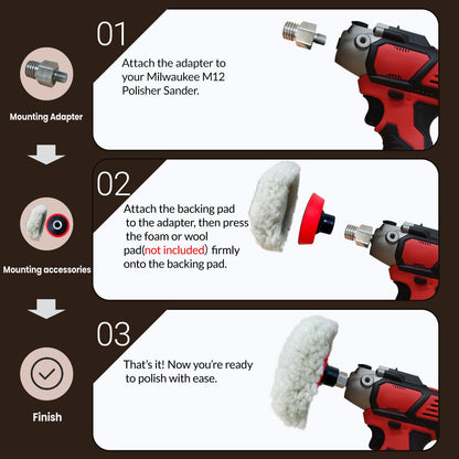Buffing Polishing Kit for Milwaukee M12 Polisher (2 Count)