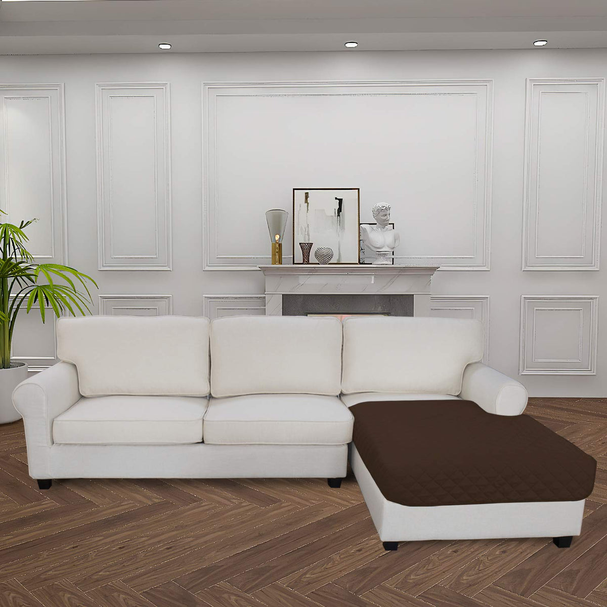 Sectional Couch Covers for Dogs L Shape Sofa Cover Reversible Sofa Slipcover Chaise Lounge Cover Furniture Protector Cover for Pets Dog Cat