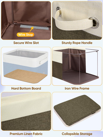 2 Pack Fabric Closet Storage Bins for Shelves (2 Count)