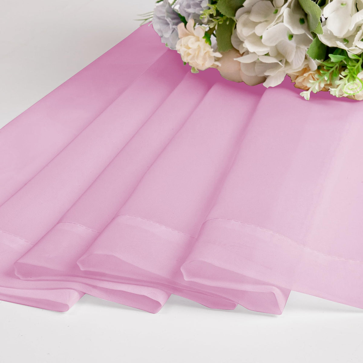 Sheer Pink Curtains 90 inches Long 2 Panels (2 Count)