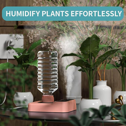 Portable Humidifier - Small Air Humidifiers for Bedroom, Plants, Office, Travel - Cool Mist Humidifiers, Color-Changing Accent Light, 2 Mist Settings, RosePink