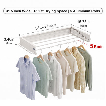 Wall Mounted Clothes Drying Rack