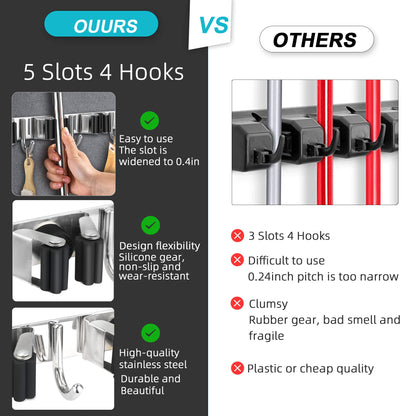 Broom Holder Wall Mount