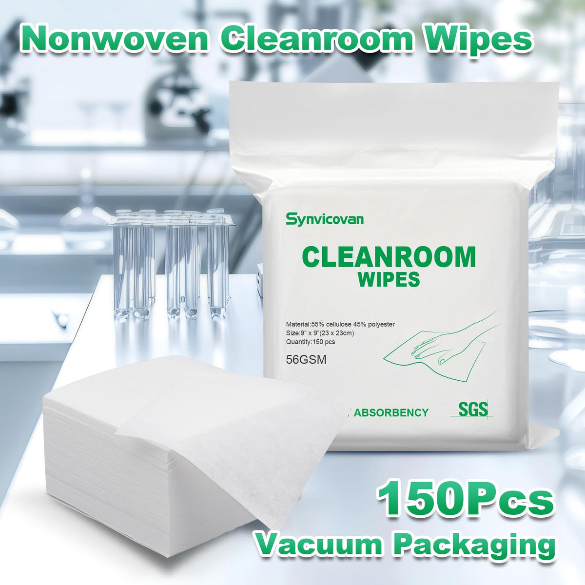 Cleanroom Wipes 9"x9" (150 Count)